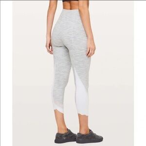 Lululemon Wunder Under Crop Scalloped Leggings
